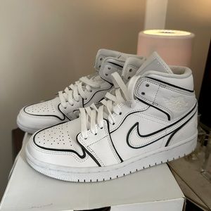 womens jordan 1 mid iridescent reflective white